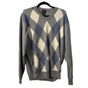 Jos. A. Bank Signature Collection Argyle 100% Merino Wool Sweater Men's XL